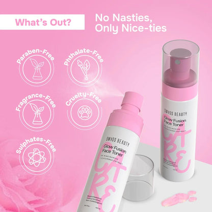 Swiss Beauty Care Glow Fusion Face Toner - 3% Niacinamide & Cucumber Extract - 100 ml