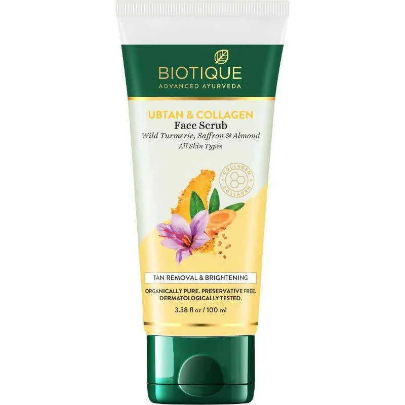 Biotique Advanced Ayurveda Ubtan & Collagen Face Scrub