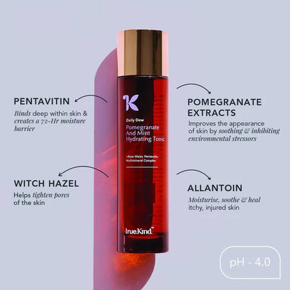 True Kind Daily Dew Pomegranate & Mint Hydrating Tonic Face Mist - 50 gm