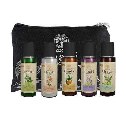 Vagad's Khadi Grooming Travel Kit Men & Women - combo