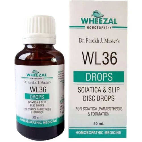 Wheezal Homeopathy WL-36 Sciatica & Slip Disc Drops -30 ml