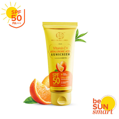 Khadi Natural Vitamin C + Hyaluronic Acid Sunscreen SPF 50 PA+++ - 100 gm