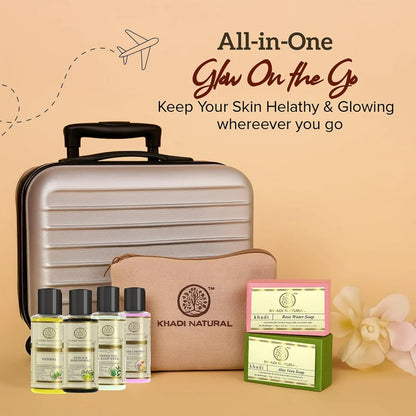 Khadi Natural Travel Kit Skincare & Haircare Essentials On-The-Go - combo