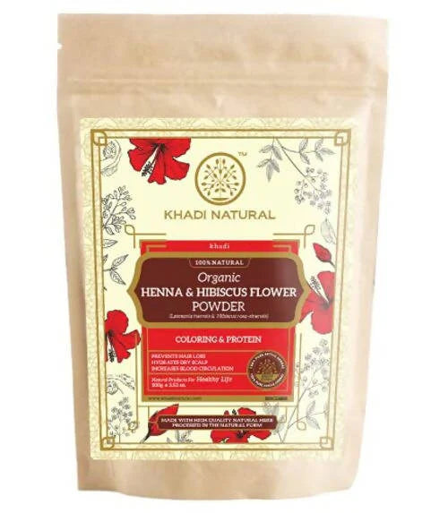 Khadi Natural Organic Henna & Hibiscus Flower Powder - 100 gm