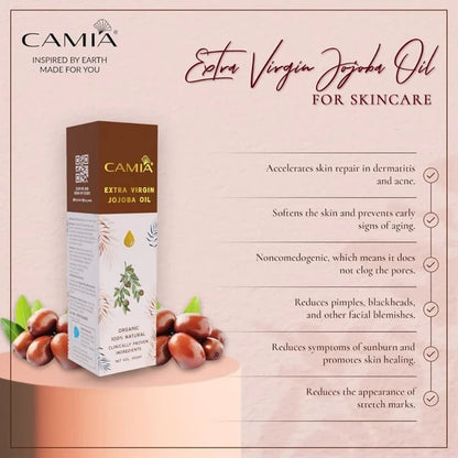 Camia Organic Extra Virgin Cold Pressed Jojoba Oil - 100 ml