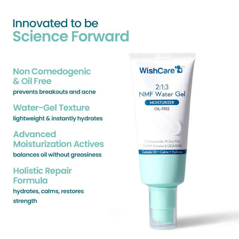 Wishcare 2:1:3 NMF Water Gel Moisturizer for Oily & Sensitive Skin, Oil-Free - 50 ml