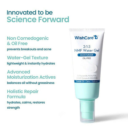 Wishcare 2:1:3 NMF Water Gel Moisturizer for Oily & Sensitive Skin, Oil-Free - 50 ml