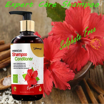 Urbaano Herbal Nourishing Onion Hair Oil & Anti Hairfall Hibiscus Shampoo - combo