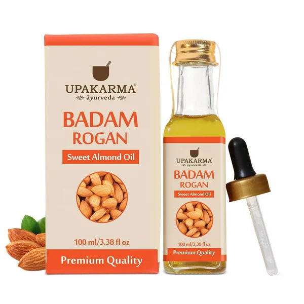 Upakarma Ayurveda Body Skin & Hair Oil Badam Rogan Sweet Almond Oil - 100 ml