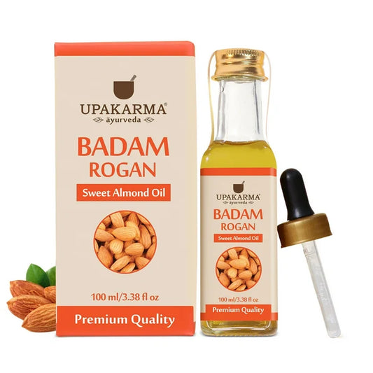 Upakarma Ayurveda Body Skin & Hair Oil Badam Rogan Sweet Almond Oil - 100 ml