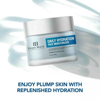 Botanic Hearth Daily Hydration Moisturizer for Face with Hyaluronic Acid & Green Tea Extract - 100 gm