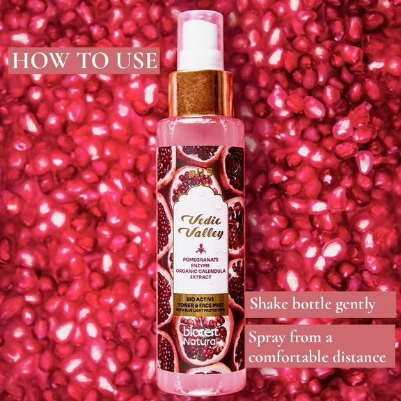 Vedic Valley Face Mist & Toner With Blue Light Filters Pomegranate - 100 ml