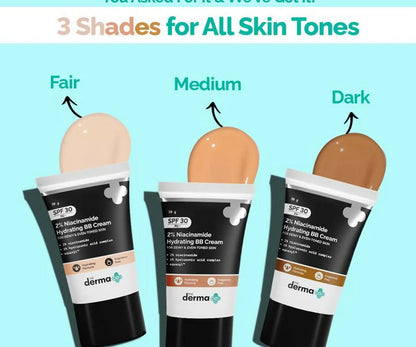 The Derma Co 2% Niacinamide Hydrating BB Cream with 1% Hyaluronic Acid Complex & Aquaxyl