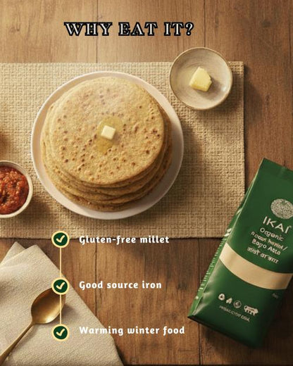 IKAI Organic Pearl Millet/Bajra Atta - 450 gm