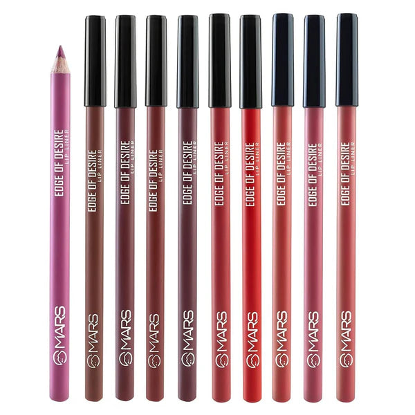 MARS Cosmetics Matte Lip Liner Pack of 10 - Set A - 14 gm