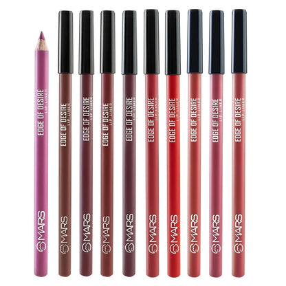 MARS Cosmetics Matte Lip Liner Pack of 10 - Set A - 14 gm