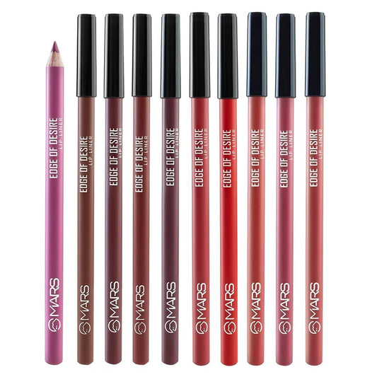 MARS Cosmetics Matte Lip Liner Pack of 10 - Set A - 14 gm