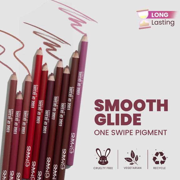 MARS Cosmetics Matte Lip Liner Pack of 10 - Set A - 14 gm