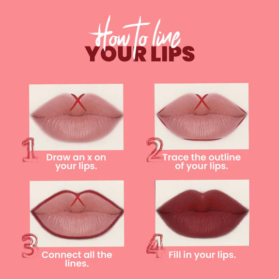 MARS Cosmetics Matte Lip Liner Pack of 10 - Set A - 14 gm