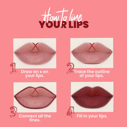 MARS Cosmetics Matte Lip Liner Pack of 10 - Set A - 14 gm