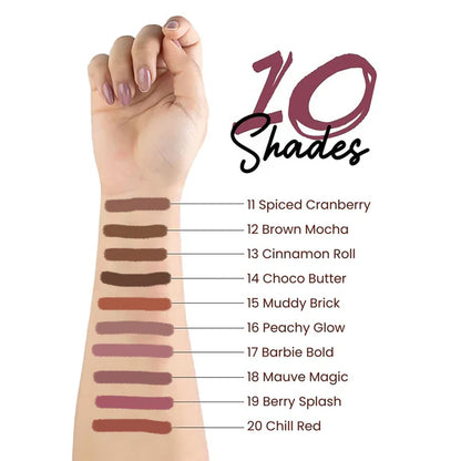 MARS Cosmetics Matte Lip Liner Set of 10 - Set B - kit