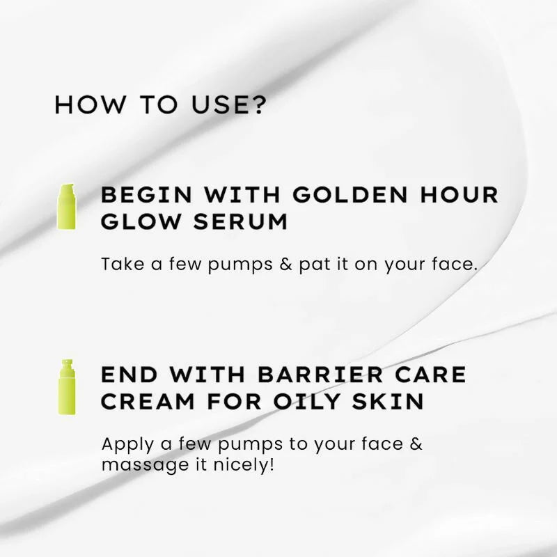 Hyphen By Kriti Sanon Daily Night Care Routine with Glow Serum & Barrier Care Cream For Oily & Combination Skin - combo