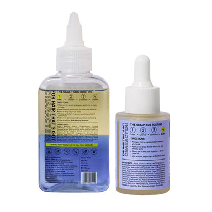 Moxie Beauty Anti-Dandruff Treatment Duo - Pre-wash Exfoliant & Leave-On Serum - combo