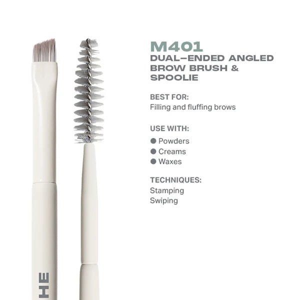 MORPHE M401 Dual Ended Angled Brow Brush & Spoolie - 1 pc