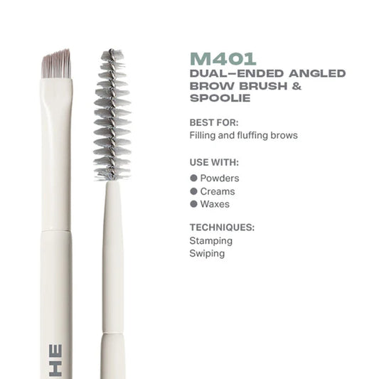 MORPHE M401 Dual Ended Angled Brow Brush & Spoolie - 1 pc