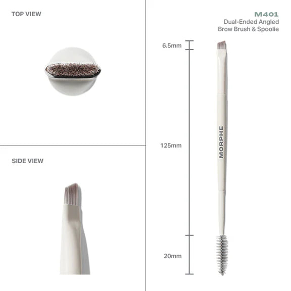 MORPHE M401 Dual Ended Angled Brow Brush & Spoolie - 1 pc