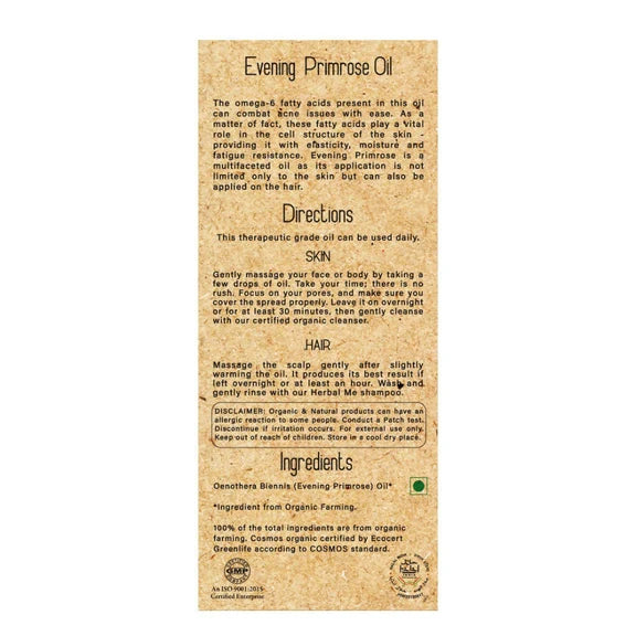 Herbal Me Cold Pressed Evening Primrose Hair Oil - 50 ml
