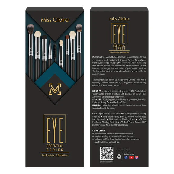 Miss Claire Eye Essential Series (9 Brush Set) - 9 pcs
