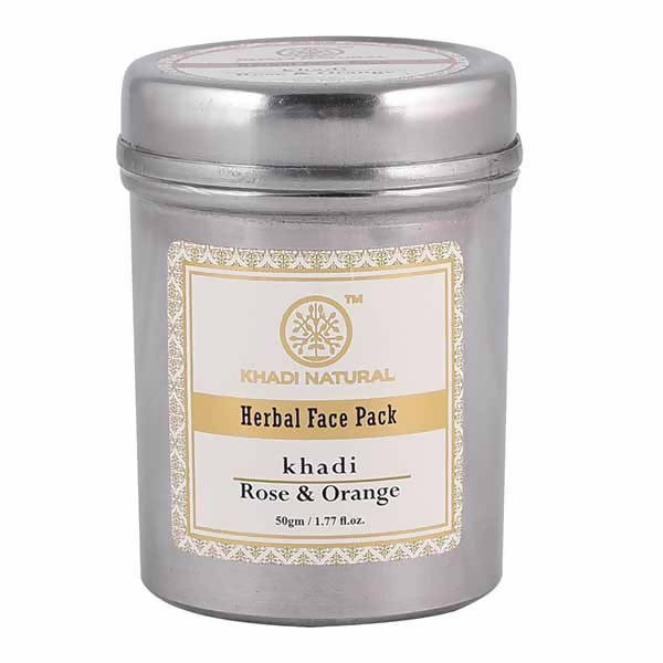 Khadi Natural Rose & Orange Herbal Face Pack - 50 gm - Pack of 2