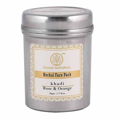 Khadi Natural Rose & Orange Herbal Face Pack - 50 gm - Pack of 2