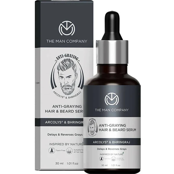 The Man Company Anti-Graying Hair and Beard Serum - 30 ml