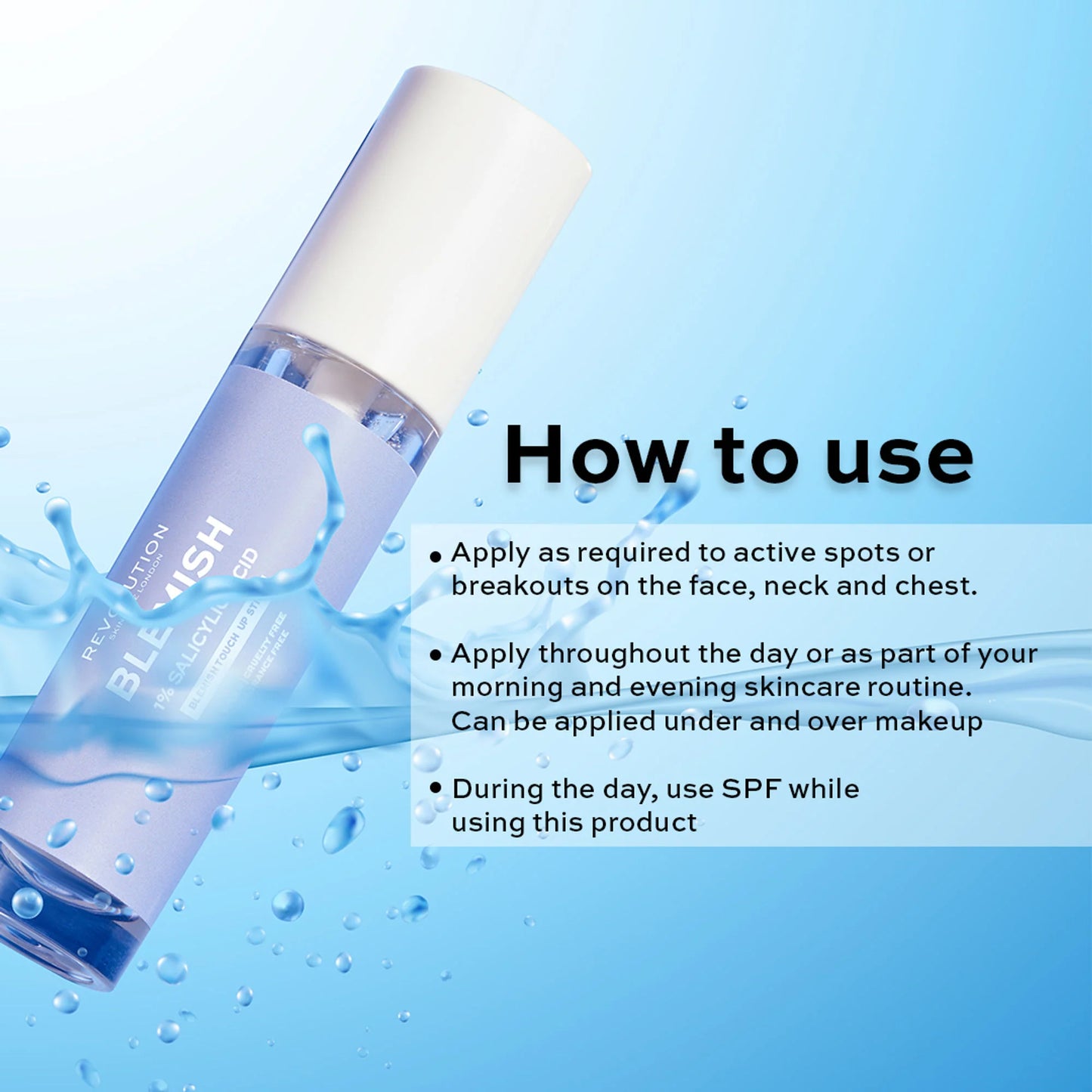 Makeup Revolution Skincare Anytime Anywhere 1% Salicylic Acid Blemish Touch Up Stick - 9 ml
