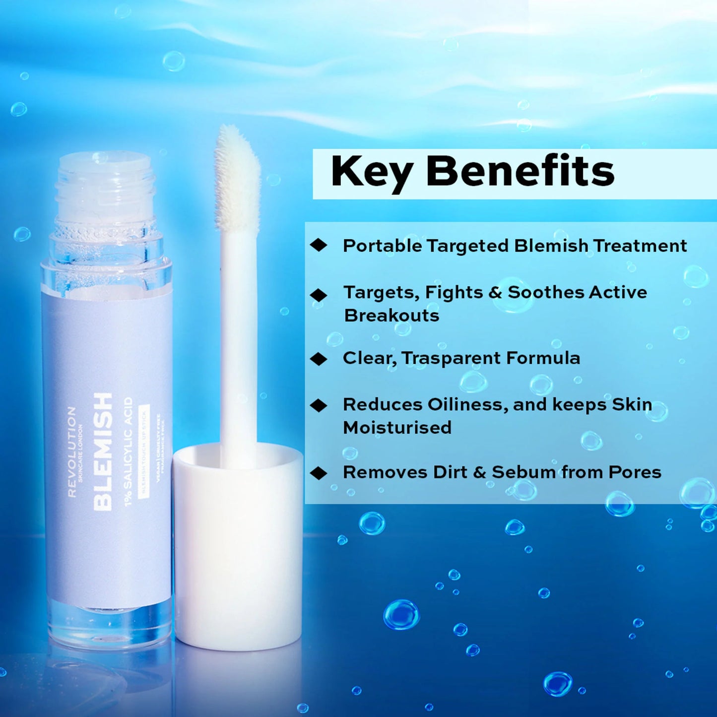 Makeup Revolution Skincare Anytime Anywhere 1% Salicylic Acid Blemish Touch Up Stick - 9 ml