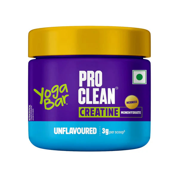 Yoga Bar Pro Clean Creatine Monohydrate Powder - Unflavored - 100 gm