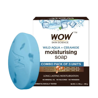 Wow Skin Science Wild Aqua & Ceramide Moisturizing Soap ??Cooling, Hydrating & Skin Nourishing for All Skin Types