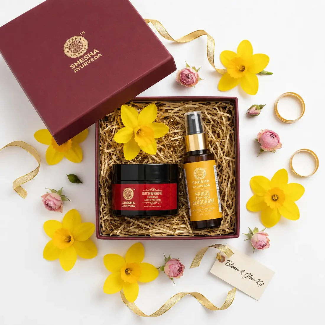 Bloom & Glow Kit | Red Sandalwood Night Cream + Nargis Body Mist Deodorant