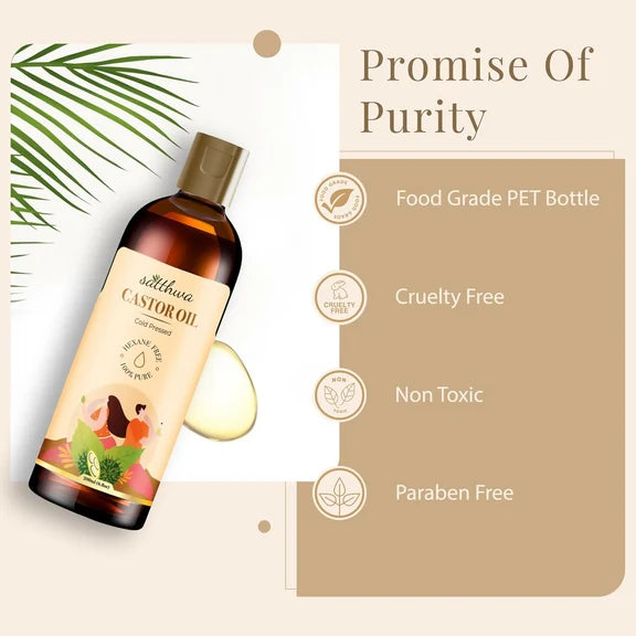 Satthwa Cold Pressed Castor Oil - 200 ml