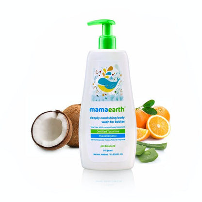 Mamaearth Deeply Nourishing Baby Body Wash For Natural Cleansers & Tear-Free Formula -100 ml