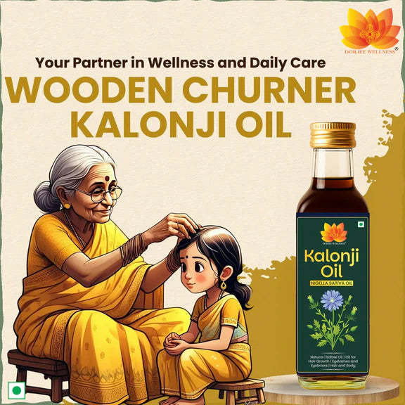 Dorjee Wellness Wood Pressed Kalonji (Black Seed) Oil - 100 ml
