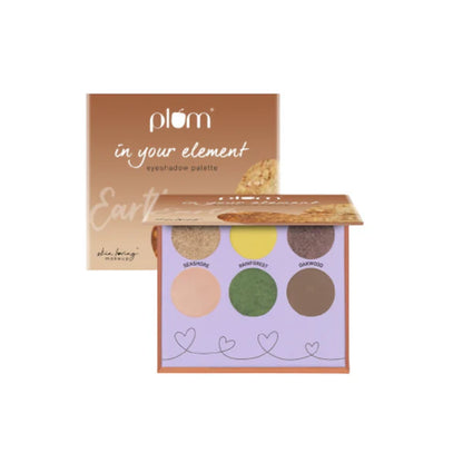 Plum In Your Element Eyeshadow Palette Easy to Blend 6-in-1 Palette 03 Earth - 10 gm