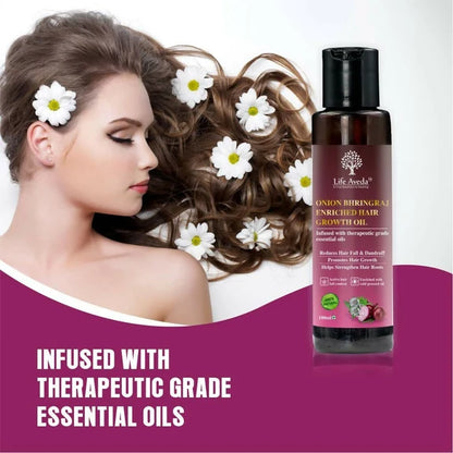 Life Aveda Onion Bhringraj Enriched Hair Growth Oil - 100 ml