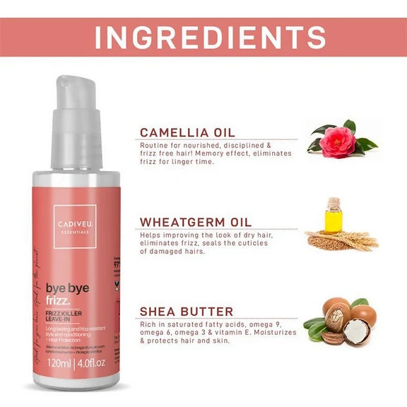 Cadiveu Bye Bye Frizz Leave In Frizz Killer Hair Serum - 120 ml