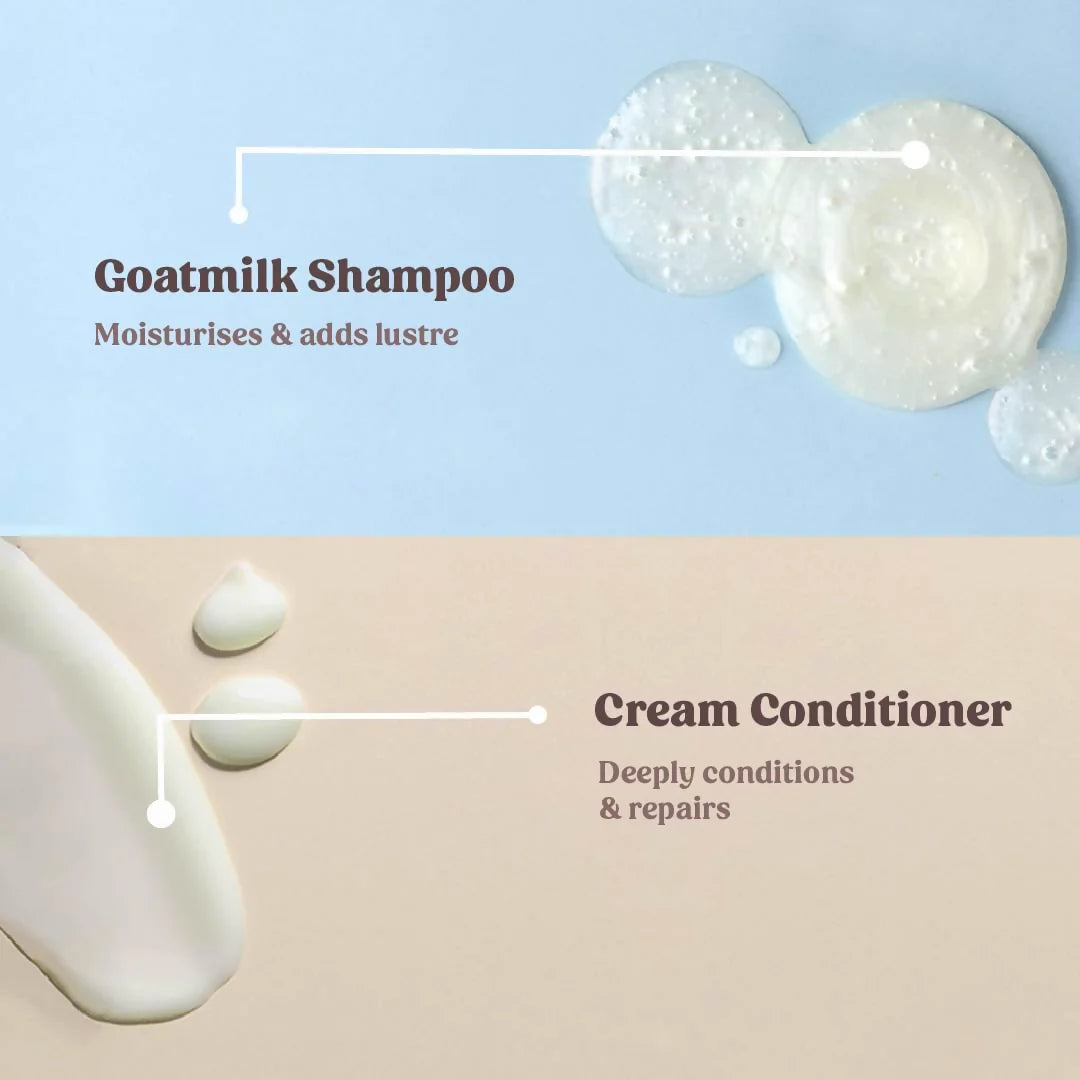 Vilvah Store Goatmilk Shampoo & Cream Conditioner Combo