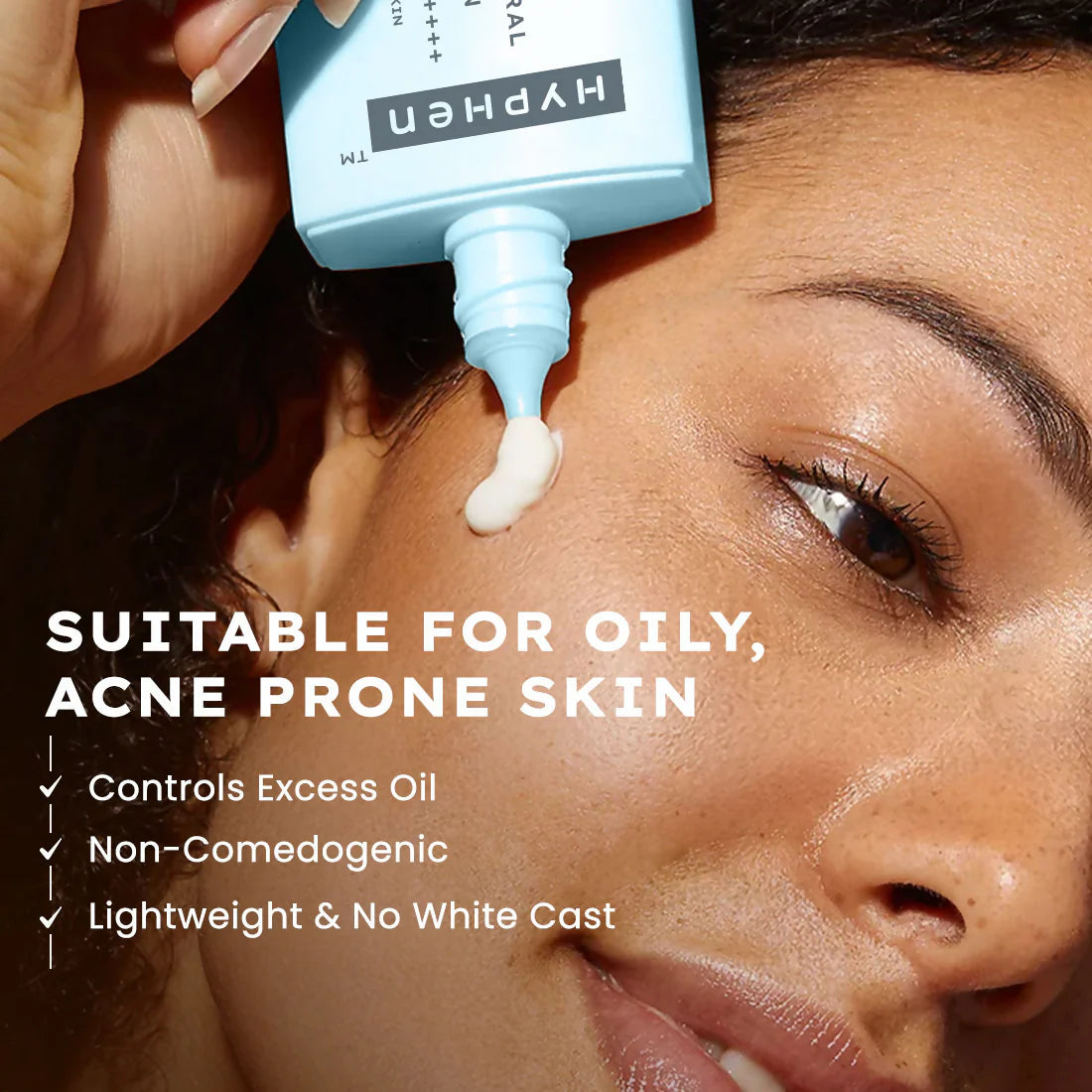 Hyphen Sun Milk 100% Mineral Sunscreen SPF 50 PA++++ 25% Nano Zinc Oxide For Acne Prone, Oily Skin - 50 ml