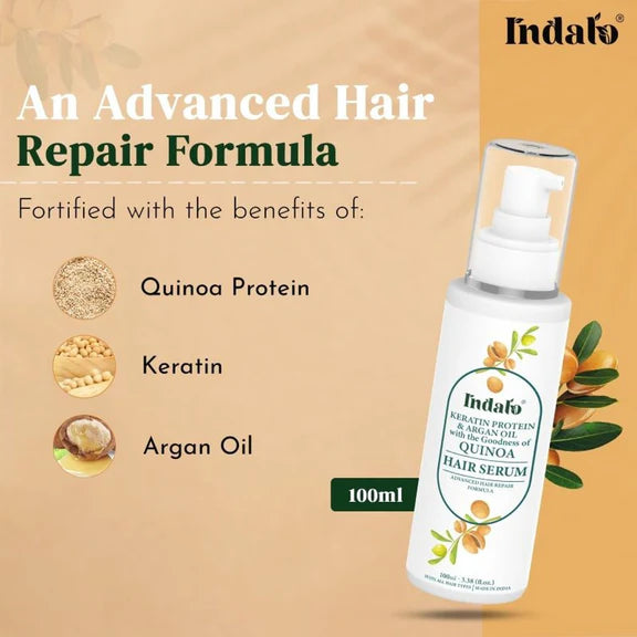 Indalo Keratin Quinoa Protein Hair Serum - 100 ml