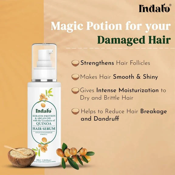 Indalo Keratin Quinoa Protein Hair Serum - 100 ml